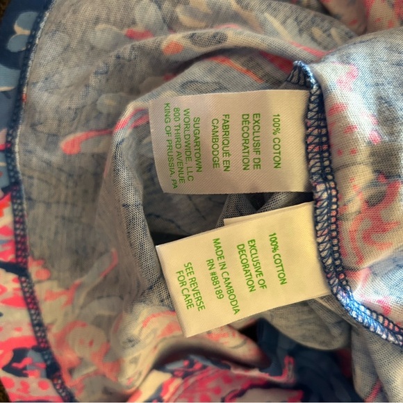 Lilly Pulitzer Pink and Blue Patterned Top - Picture 6 of 6